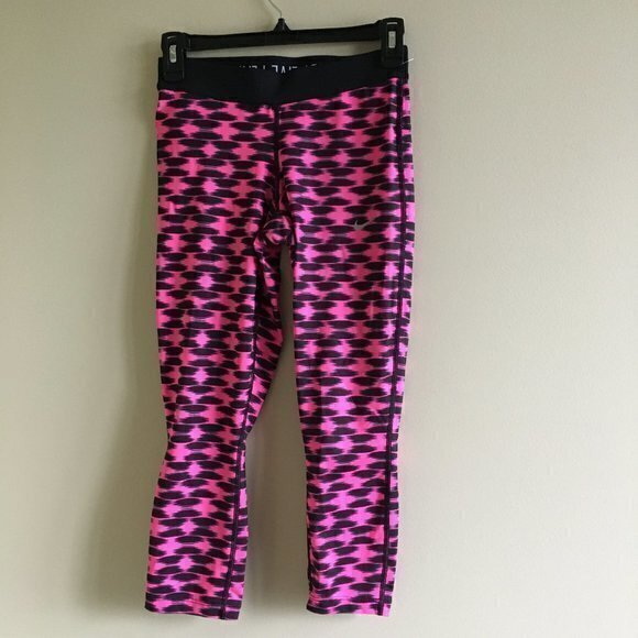 Nike 3/4 Printed‎ Relay Crop Running Pants DRI-FIT  Size XS 645610-667 - Picture 3 of 11